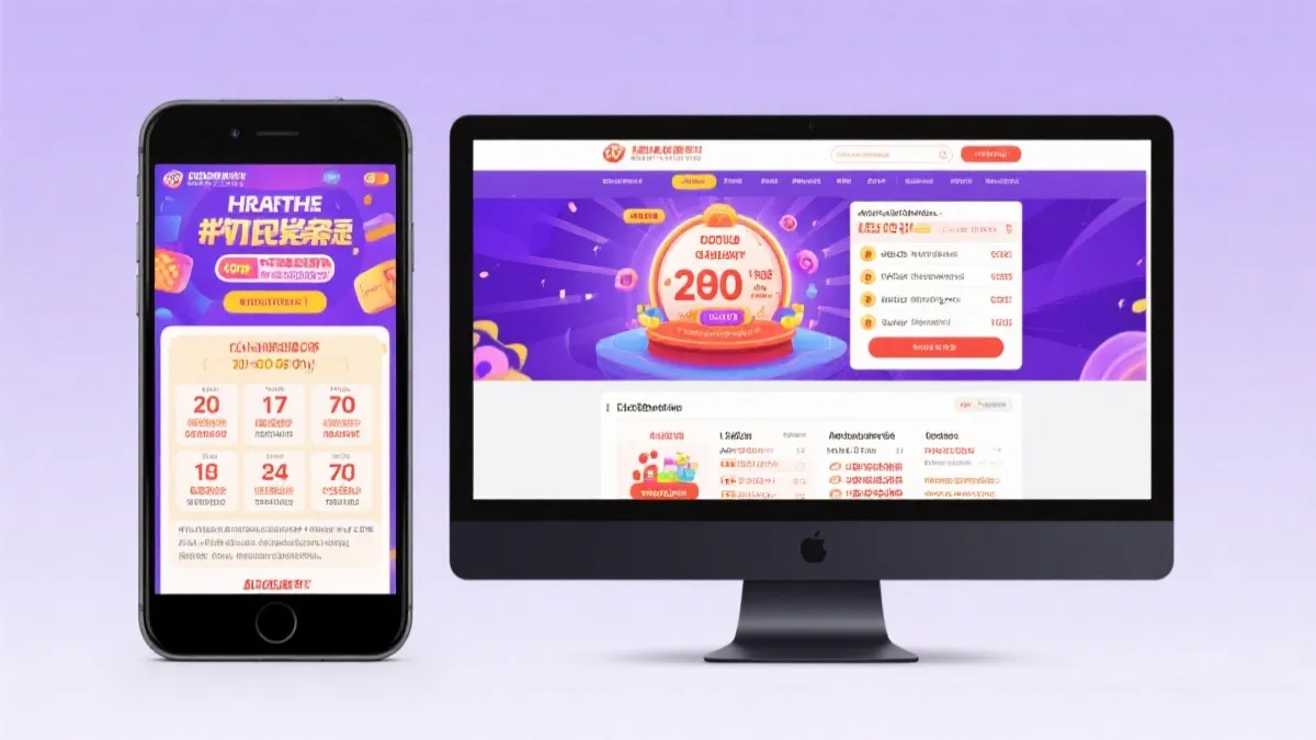 响应式界面示意:移动端与桌面端呈现同一当期开奖信息